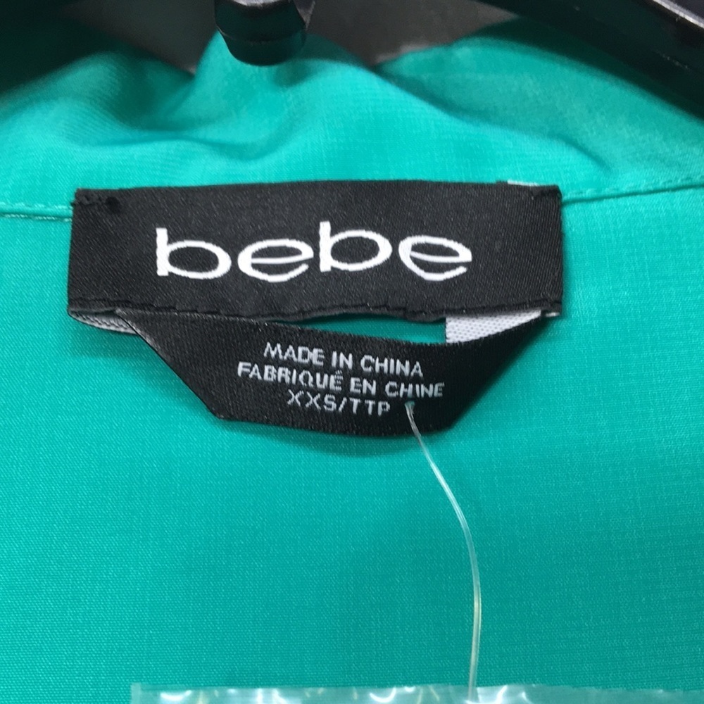 Bebe Women’s Green Sandi Open Back Mini Dress Size XXS NEW With Tags - Picture 3 of 13